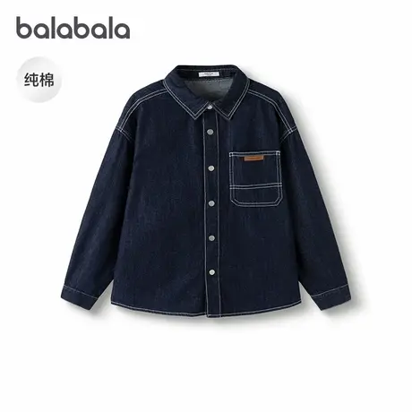 【商场同款】巴拉巴拉男童衬衫儿童长袖2025新款秋牛仔衫宽松休闲图片