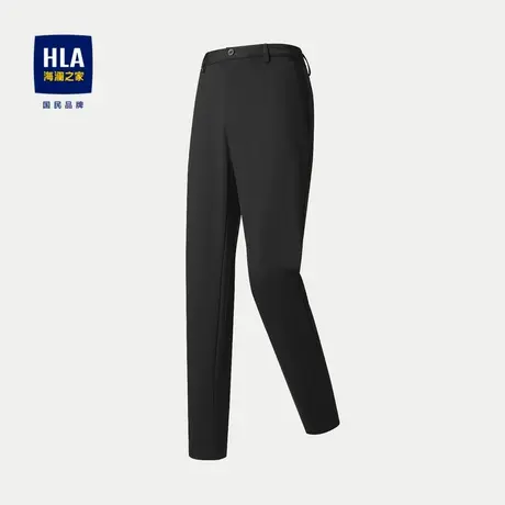 HLA/海澜之家弹力休闲裤23秋季新字母小标高腰时尚简约商务裤子男图片