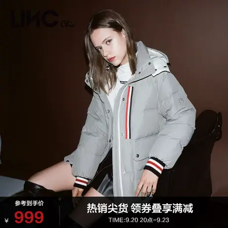 LINCCHIC金羽杰羽绒服女复古学院感短款羽绒服女冬季Y22802209Y商品大图