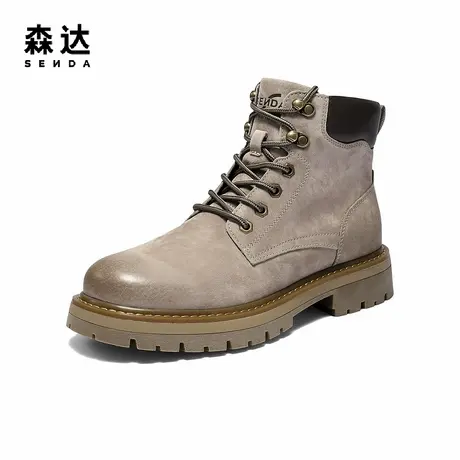 森达马丁靴男2025冬季新款户外工装休闲大黄靴QJ049DD5商品大图