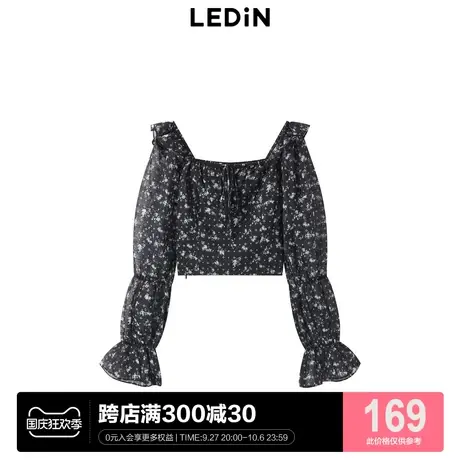 乐町星兔印花薄上衣女23年秋季新品打底衫C2CDC3203图片