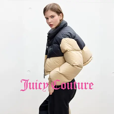 【90白鸭绒】Juicy Couture橘滋羽绒服女25年秋冬新款美式短外套商品大图