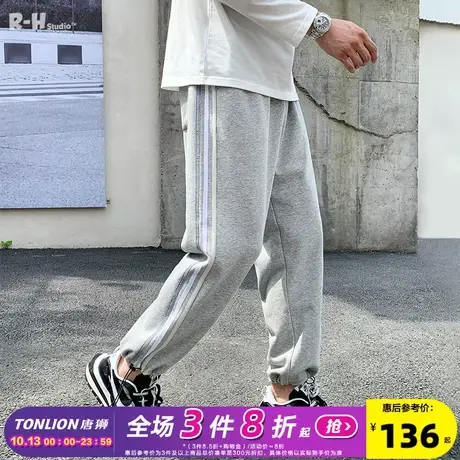 Radiohead运动卫裤男宽松潮牌时尚休闲长裤子脚口抽绳束腿裤流行商品大图