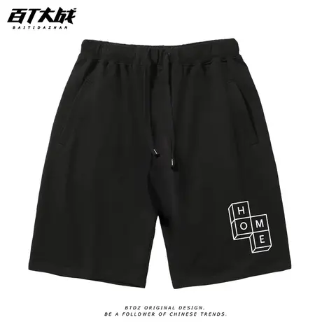 短裤男2023新款夏季薄款ins潮牌日系纯棉运动裤宽松外穿五分裤子商品大图
