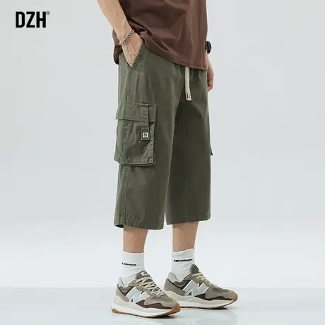 男士七分裤男款工装短裤男夏季直筒宽松男款裤子休闲百搭半截裤男商品大图