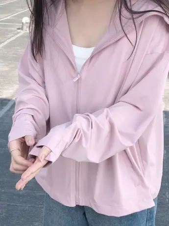 外套防晒衣女夏季薄款冰丝凉感透气防晒服连帽拉链开衫上衣百搭潮图片