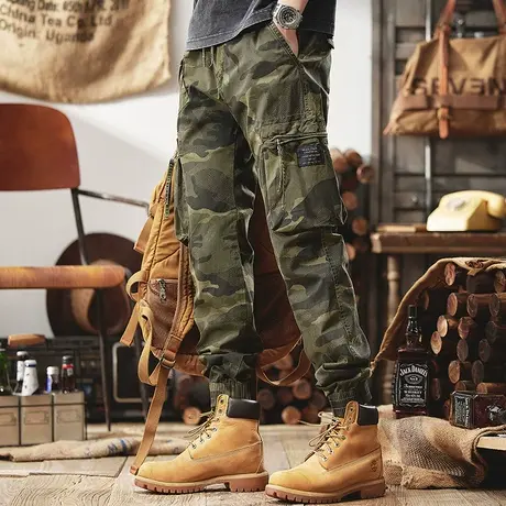 Modi Nick/摩帝尼克男士宽松直筒迷彩潮牌工装裤时尚男士休闲裤商品大图