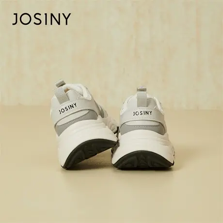 Josiny/卓诗尼老爹鞋女款2024新款春季增高百搭小白鞋厚底运动鞋商品大图