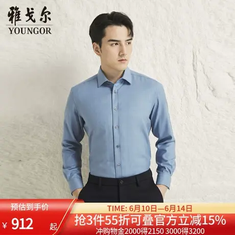 【商场同款】雅戈尔男士长袖衬衫新款官方商务休闲上班穿衬衫男商品大图