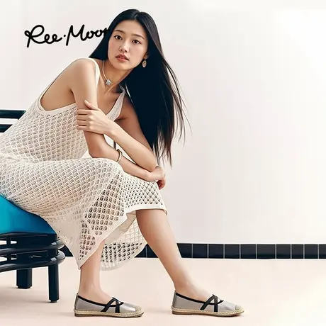 REEMOOR睿慕2025春夏新款交叉绑带舒适浅口平底鞋时尚渔夫鞋女鞋图片