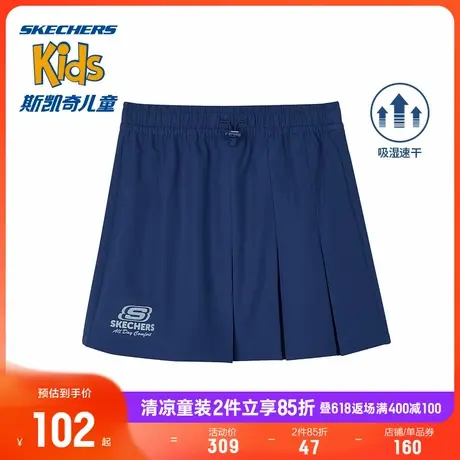 Skechers斯凯奇童装女童梭织短裤儿童夏季户外运动裤时尚休闲裤裙商品大图