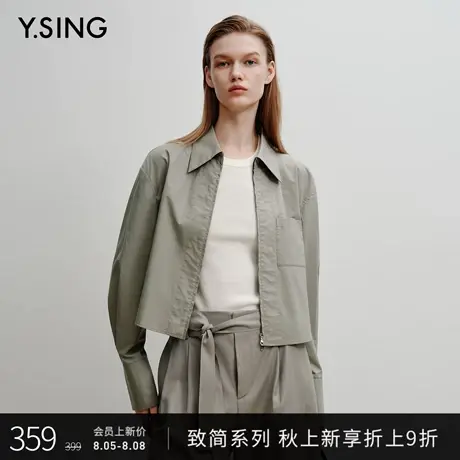 【Y.SING致简】衣香丽影miu系全棉衬衫短外套女2025秋装新款上衣图片