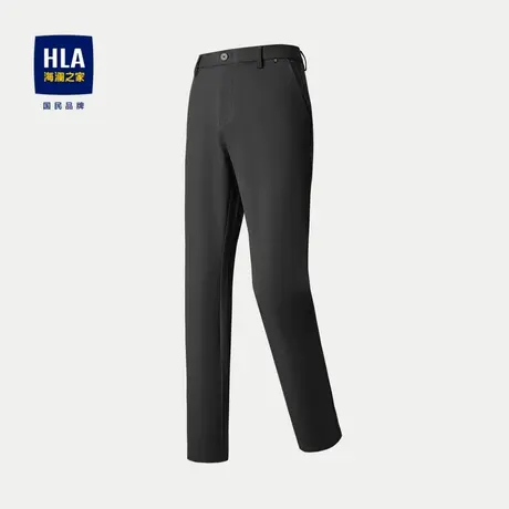 HLA/海澜之家四面弹休闲裤23秋新款纯色中腰直筒修身商务绅士裤子商品大图