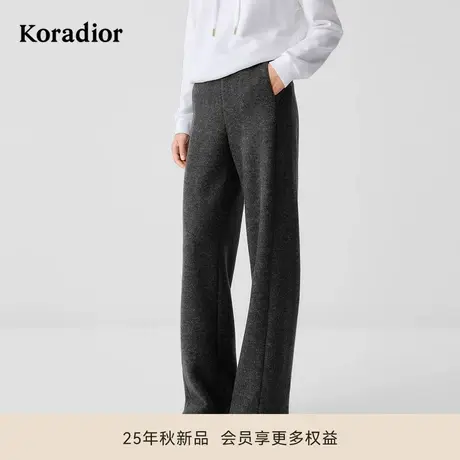 珂莱蒂尔2025冬季新款通勤高腰显瘦直筒裤女百搭轻弹力西装裤商品大图