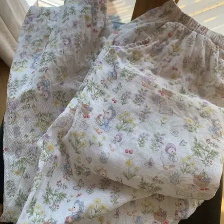 新品！小鸭郊游A类纯棉双层纱布睡裤宽松可爱卡通家居有口袋商品大图