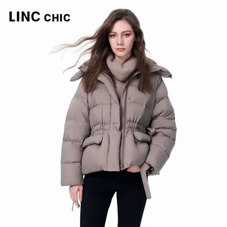 LINC金羽杰2025年冬季新款云朵泡芙羽绒服超轻短款羽绒服女2135商品大图
