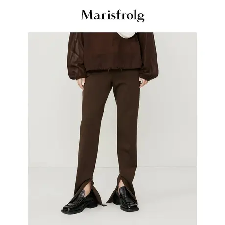 【经典搭配系列】玛丝菲尔秋季新款高腰弹力休闲长裤子女图片