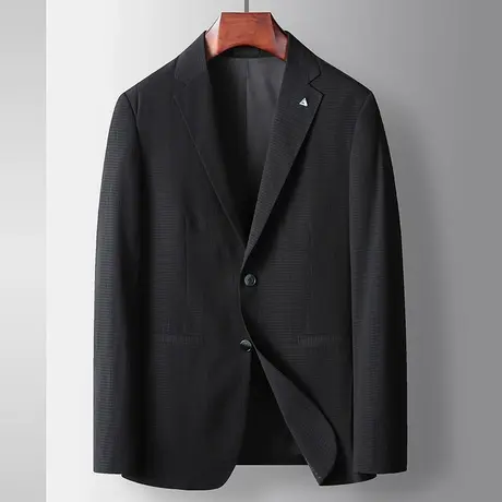 休闲西装男士2023春秋新款外套韩版商务黑色百搭小西服男修身上衣图片