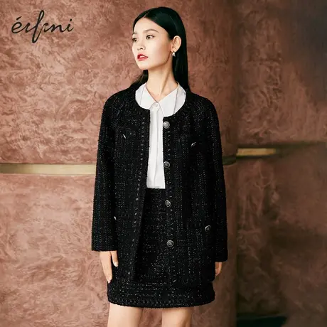 【商场同款】伊芙丽早秋新款外套女春秋小香风短外套女1C9111871图片