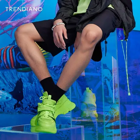 TRENDIANO2022年夏季官方潮牌男装新款时尚工装抽绳休闲短裤中裤图片