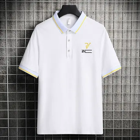 男士短袖翻领T恤2023夏季新款时尚半袖Polo衫青年休闲上衣体恤衫商品大图