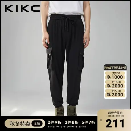 kikc休闲裤男2023秋季新款商场同款束脚抽绳户外潮流运动工装裤商品大图