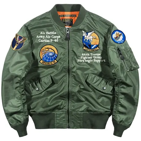 VIP飞行员夹克男士春秋韩版工装休闲外套薄款大码帅气棒球服潮流商品大图