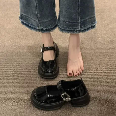 玛丽珍鞋女夏季2023年新款浅口学院风防滑小皮鞋英伦风时尚单鞋潮商品大图