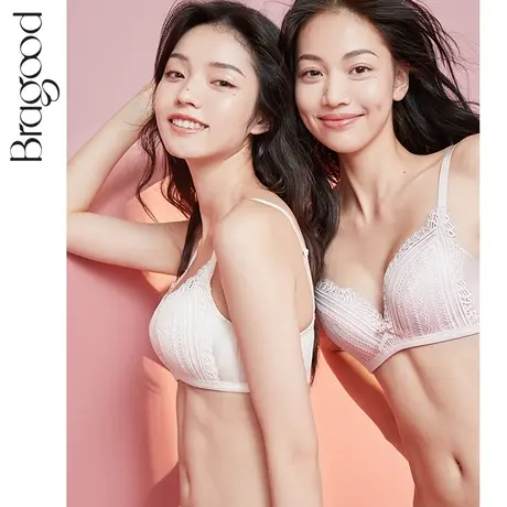 内衣女小胸聚拢文胸大胸显小美背无钢圈薄款蕾丝法式小胸大码套装商品大图