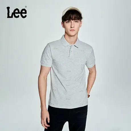 Lee商场同款23春夏新品标准版满身logo男短袖Polo衫LMT004539200图片