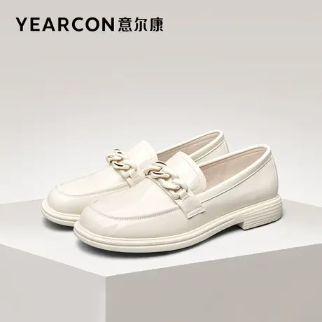 意尔康官方旗舰店女鞋乐福鞋英伦百搭jk制服鞋一脚蹬outlets商品大图