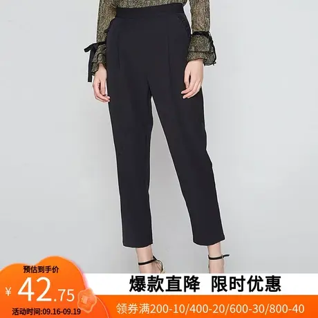 艾格2023春季新款简约气质时尚潮流直筒修身裤子女Y1298商品大图