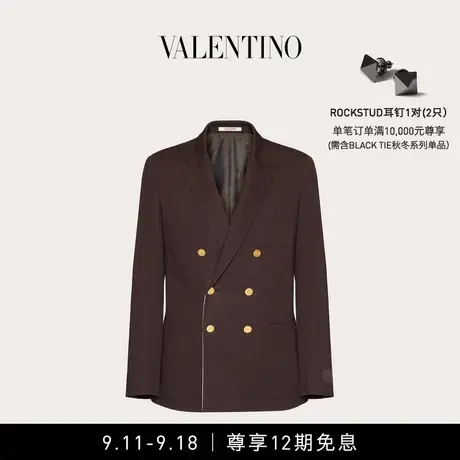 【12期免息】华伦天奴VALENTINO男士棉质双排扣夹克图片