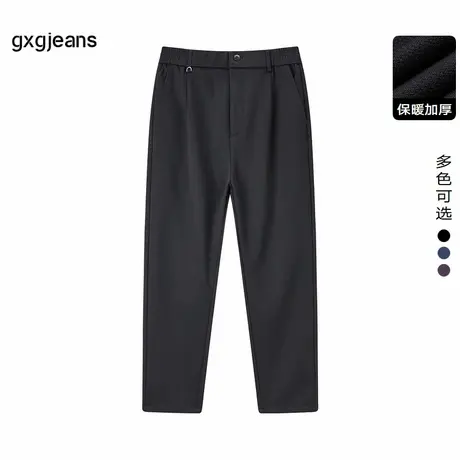 gxg.jeans男装 加厚简约通勤商务西裤休闲裤长裤男生 24年冬新款图片