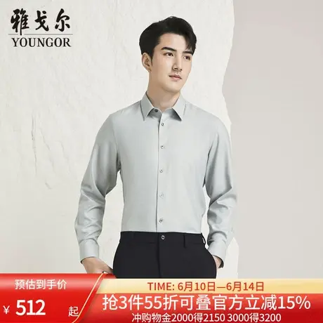 【商场同款】雅戈尔男士长袖衬衫新款官方商务休闲上班穿衬衫男商品大图