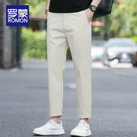 罗蒙冰丝休闲裤男夏季薄款2025新款爆款男士宽松直筒修身裤子男款商品大图