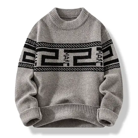 2023新款秋冬季半高领毛衣男潮流加厚打底衫青少年学生保暖上衣服商品大图