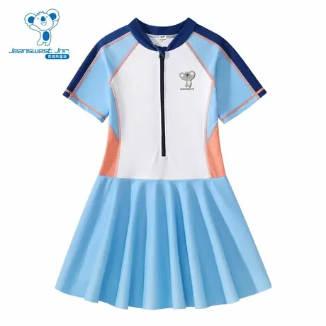 PV真维斯女童装 2025秋季新款可爱风卡通树袋熊印花女童连体泳衣商品大图