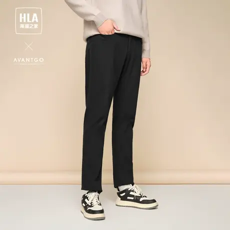 HLA/海澜之家轻商务经典系列休闲裤2023秋季新款纯色舒适裤子男商品大图