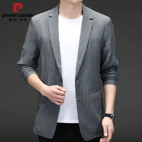 皮尔卡丹男装2025新款西服休闲抗皱修身商品大图