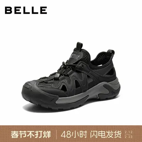 百丽男士镂空透气休闲凉鞋26夏季新款舒适厚底户外运动鞋A2350BL6商品大图