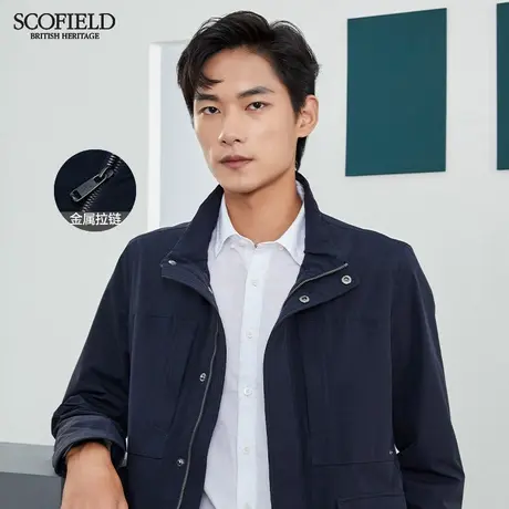 SCOFIELD春季商务休闲男士轻材质户外金属夹克外套图片
