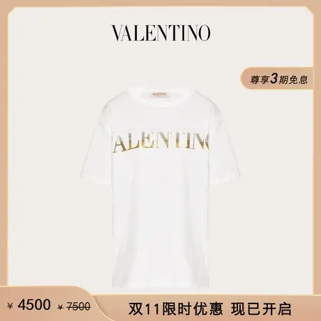 【限时优惠】华伦天奴VALENTINO女士刺绣棉质T恤商品大图