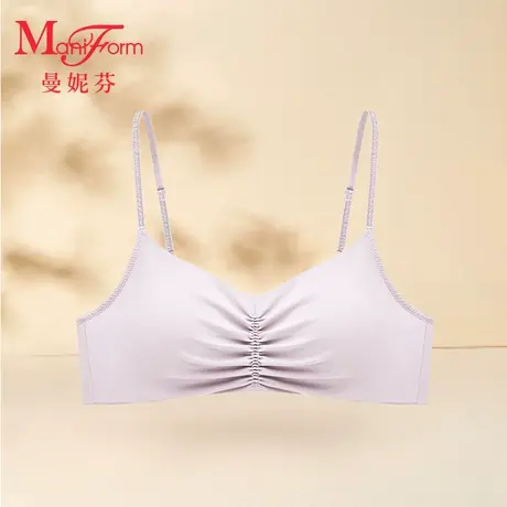 曼妮芬无钢圈上托聚拢不易空杯舒适文胸内衣商品大图