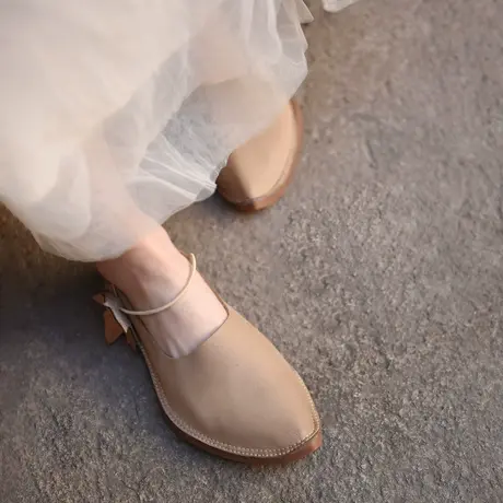 Artmu阿木原创复古森系花朵单鞋女舒适软底手工鞋2023新款平底鞋商品大图