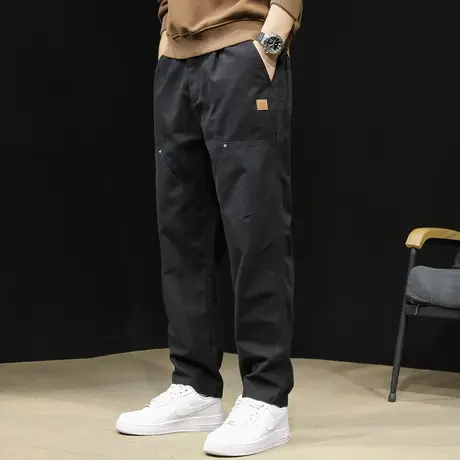 直筒休闲裤男2024新款春季潮牌宽松大码锥形男款黑色裤子男裤春秋商品大图