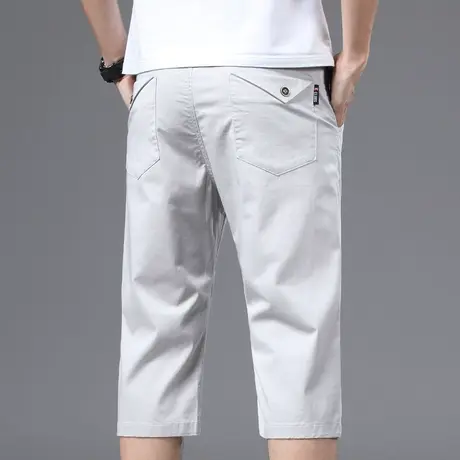 休闲短裤男士夏季薄款男装七分马裤男款纯棉弹力中裤男裤子7分裤商品大图