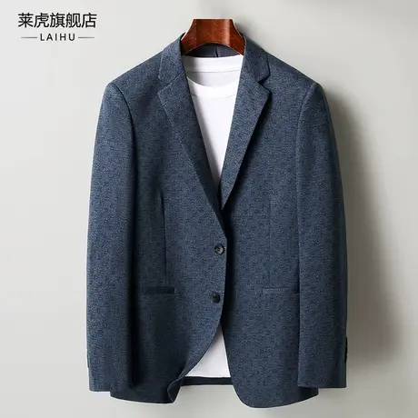 2022春季薄款休闲小西服外套男士韩版修身时尚潮单件格子西装上衣商品大图
