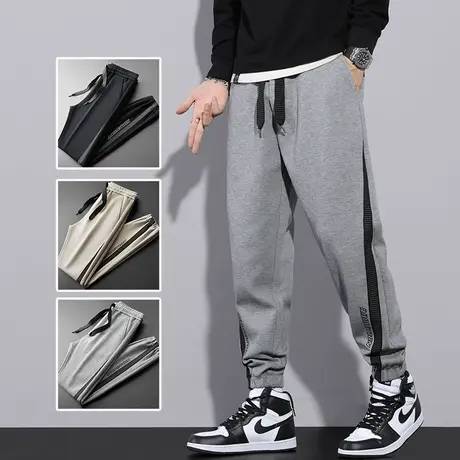 秋冬季加厚重磅针织卫裤男生裤子高级感冬天休闲裤男士2023年新款商品大图