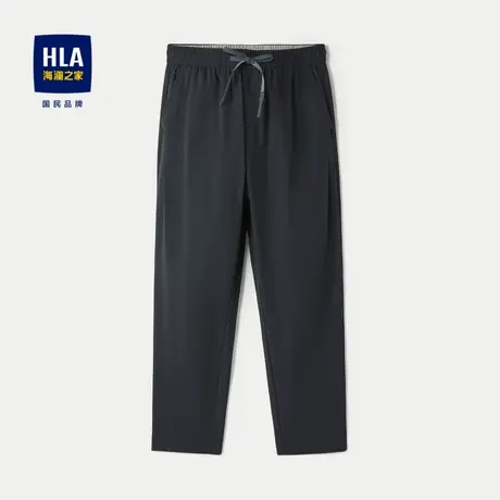 HLA/海澜之家系带休闲裤2024春夏新款时尚舒适锥形九分裤子男图片